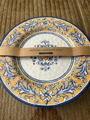 4 Sur La стол Mercado меламин обеденные тарелки новый - Изображение 1 из 4