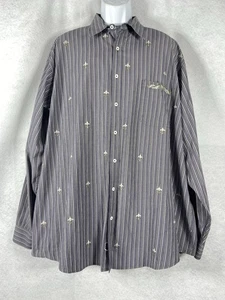 Nat Nast Oxford Hemd Herren 2XT lila grün Button Down bestickt gestreift - Bild 1 von 12