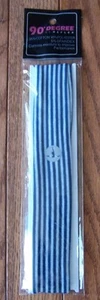 90 Degree by Reflex Headband BLUE & GRAY STRIPES ~ NWT $18 - Picture 1 of 1
