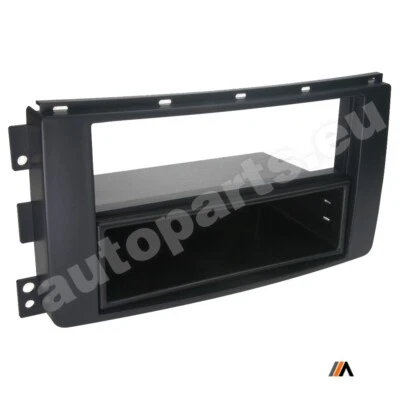 Mascherina Adattatore Autoradio 1DIN per Smart ForTwo (451) da 2004 Nero - Immagine 1 di 4