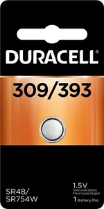 Duracell 309/393 SR754/W 1.5V Silver Oxide Button Cell (1 Battery) - Picture 1 of 3