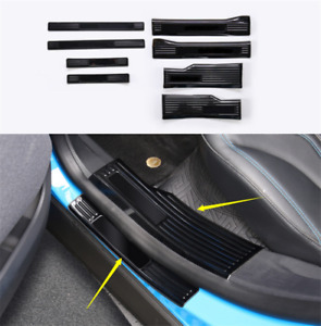 For Ford Mustang Mach-E 2021 2022 8PCS Black titanium Side Door Guard Sill Plate