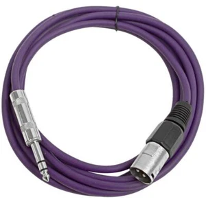 10 Foot Purple XLR Male to TRS Patch Cables PA DJ Cords XLRM to 1/4" - Picture 1 of 3
