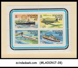 SOLOMON ISLANDS - 1980 AVIATION AIRCRAFTS SHIPS / LONDON 1980 Min. sheet MNH - Picture 1 of 1