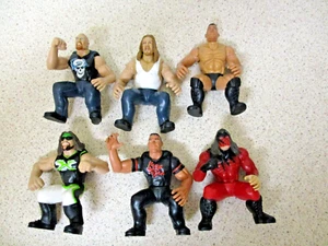 WWF WWE 6 Chunky Mini Figures Jakks Micro Wrestling Bundle Vintage ! - Picture 1 of 3