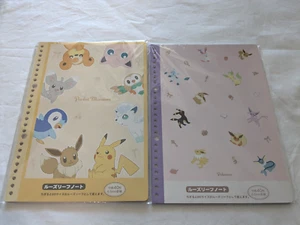 Lot Of 2 : Pokemon Loose Leaf Notebook B5 Size 40 Sheets Japan - Picture 1 of 6