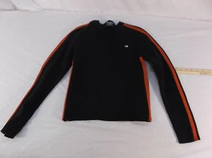 SUÉTER JERSEY POLO RALPH LAUREN ALGODÓN TEJIDO NEGRO ROJO RAYAS CUELLO REDONDO L - Imagen 1 de 11