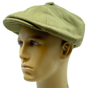Peaky Blinders Hat Newsboy Gatsby Cap Green Flat Baker Boy Bakerboy 70% Wool
