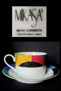 MIKASA CALIFORNIA CURRENTS 1 CUP AND 1 SAUCER - Picture 1 of 1