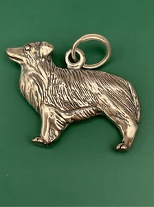 .925 Border Collie Sterlingsilber Schmuck Charm #Haustier - Bild 1 von 3