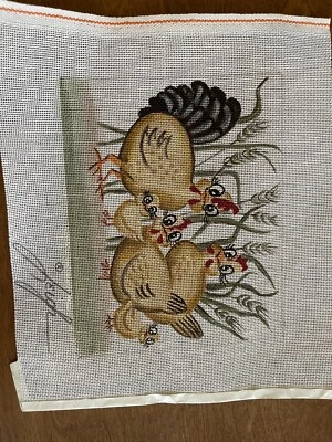 Lienzo a punta de aguja pintado a mano diseños Leigh - 13 mallas - familia de pollitos Foto 1 de 4