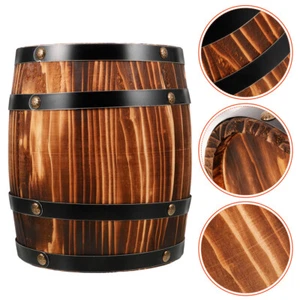 Wood Wine Barrel Decor Wine Barrel Ornament Retro Wine Barrel Photo Prop Bar - Picture 1 of 12