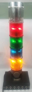 GE Signal Tower Light Stack Red Green Yellow Blue White Strobe SLCS5 Working - Picture 1 of 10
