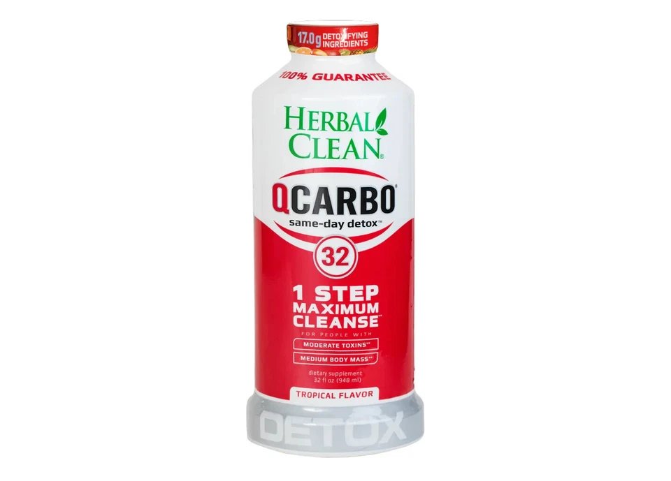 Herbal Clean QCarbo32 Same-Day Premium Detox Drink, Tropical Flavor, 32 Fl Oz - Image 1 of 2