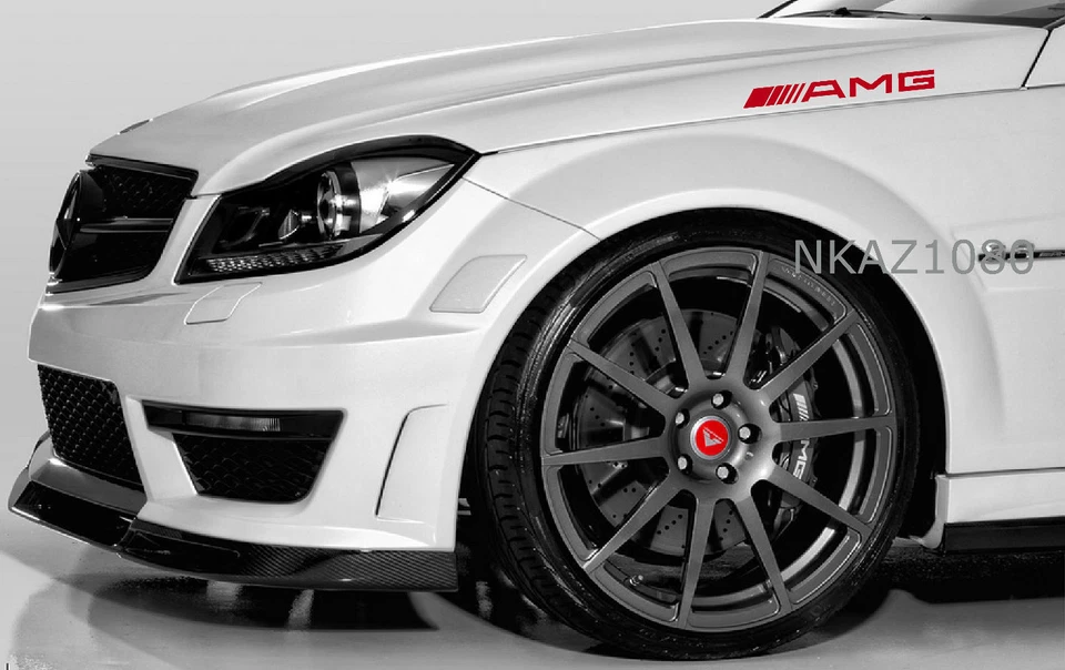 Calcomanía de vinilo AMG Mercedes Benz deportivo coche de carreras pegatina emblema logotipo ROJO Foto 1 de 1