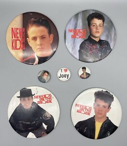 Vintage New Kids On The Block NKOTB I❤️Joey Bundle Big Buttons Pins Lot McIntyre
