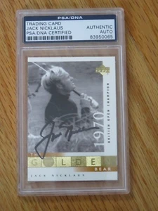 The Golden Bear JACK NICKLAUS signed 2001 Upper Deck #113 PSA 83950065 Certified - Picture 1 of 2