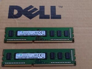 Samsung 8GB (2 x 4GB Pair) DDR3 PC3-12800U RAM M378B5173DB0-CK0 1Rx8 TESTED GOOD - Afbeelding 1 van 2