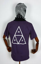 Huf Worldwide Skateboard T-Shirt Tee Triple Triangle Purple Velvet in S