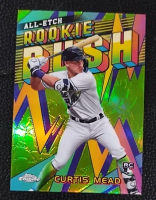 2024 Topps Chrome Curtis Mead All-Etch Rookie Rush Refractor RC RAYS #CERR-6 - Image 1 of 4