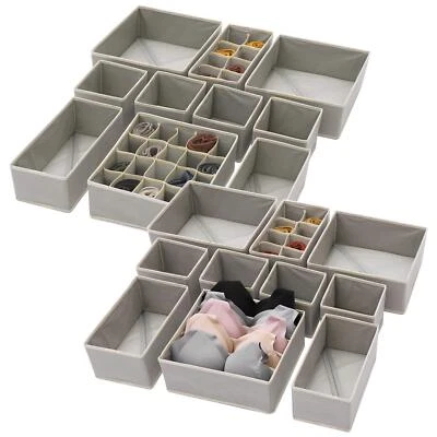 Set Of 21 Foldable Cloth Storage Box Closet Dresser Drawer Organizer Fabric Bask - Image 1 of 4