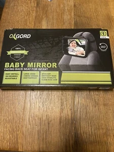 OxGord Baby Mirror for Car Seat Shatterproof and Adjustable (Rear-Facing)(Black) - Picture 1 of 2