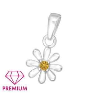 Blumen Kinder Premium Kettenanhänger 925 Silber für Schmuck Geschenk - Picture 1 of 5