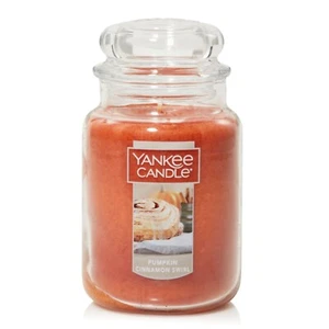 "Pumpkin Cinnamon Swirl" 22oz. Yankee Candle Scented Jar Candle - Picture 1 of 10