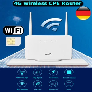 WLAN Router 4G LTE Wireless WiFi 300Mbps CPE Router SIM Karten mit 4 Antennen 2! - Bild 1 von 12