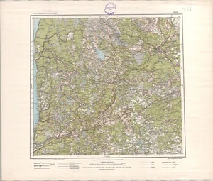 1897 vintage German map WALK - cartolina panoramica dell'Europa centrale. Foglio T58 - Foto 1 di 5