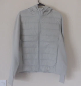 Lululemon Down and Around 700 Fill Hooded Jacket Parka Raw Linen Size 12 New - Picture 1 of 3