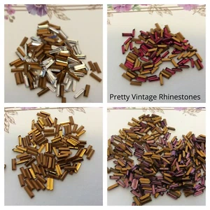Swarovski #109 4500 Baguette rhinestone 6x2mm Foiled REPAIR CRAFT - Picture 1 of 18