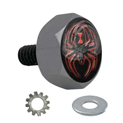Gris Gunmetal - Perno de asiento hexagonal de aluminio Billet para Harley - Red Spider negro Foto 1 de 4