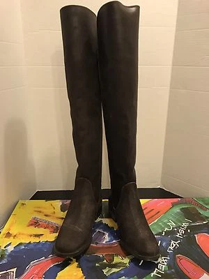 Botas Andre Assous de cuero impermeables envejecidas sobre la rodilla talla 36 Foto 1 de 4