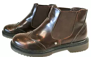Stivaletti Electric Karma Donna 8 Y2K Chunky London Moda Oxford Borgogna - Foto 1 di 7