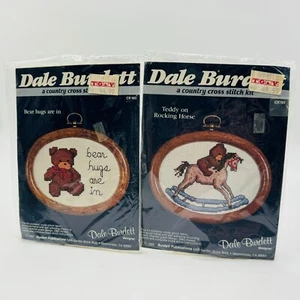 Dale Burdett Cross Stich Kit Lot of 2 Teddy Bears w/ Oval Frames CK 160 151 NEW - Picture 1 of 6