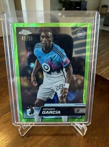2023 Topps Chrome MLS MENDER GARCIA RC NEON GREEN LAVA REFRACTOR 45/99 #175 - Picture 1 of 3