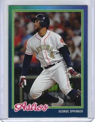 2018 Topps "NOW" On Demand BLUE 14/50 George Springer #18B 1978 Inspired - Image 1 of 2