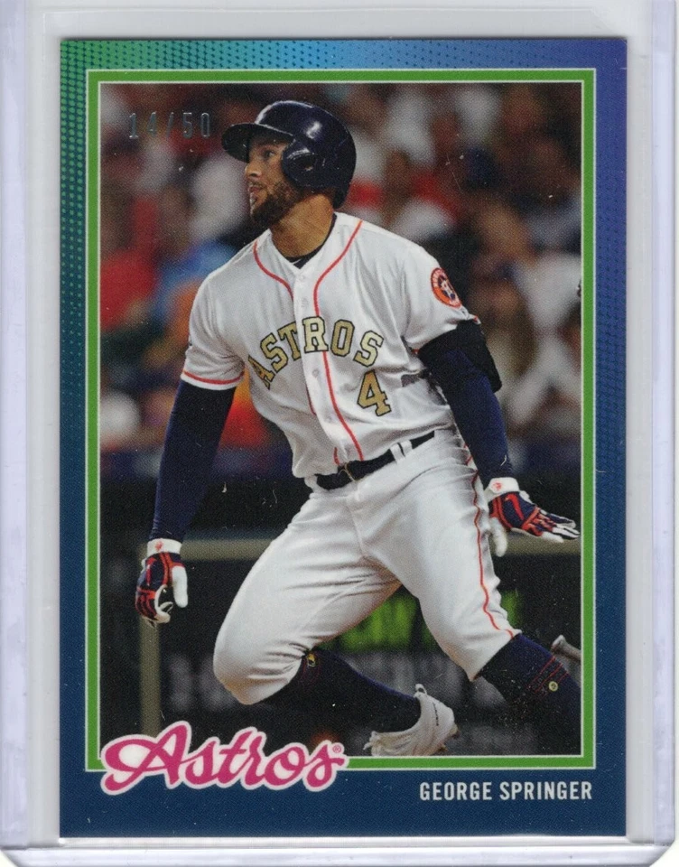 2018 Topps "NOW" On Demand BLUE 14/50 George Springer #18B 1978 Inspired - Image 1 of 2