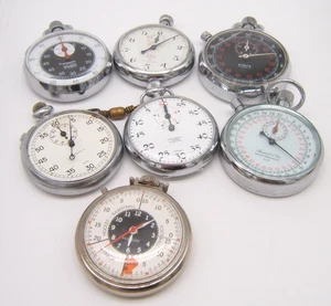 7 CRONÓMETROS DE COLECCIÓN 13,7J COMO ESTÁN PIEZAS REPARACIÓN RITTER ENDUR GALLET OTROS - Imagen 1 de 18