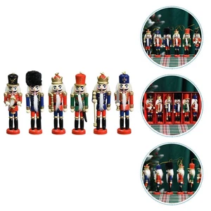 6 Pcs Nutcracker Decorations Holiday Nutcrackers Soldier Ornament - Picture 1 of 12