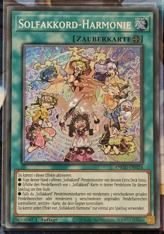 Yu-Gi-Oh Solfakkord-Harmonie ANGU-DE024 - Super Rare- NM- 1. Auflage - Bild 1 von 1