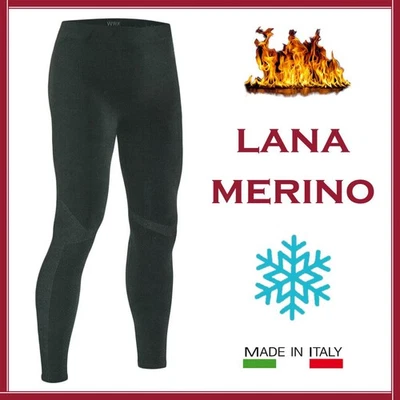 Calzamaglia Termica Uomo Donna in di LANA Leggins Leggings Invernale Pantalone - Immagine 1 di 4