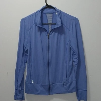 Lolë blue lightweight athletic front zip jacket medium - Imagem 1 de 4