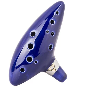 12 Loch Okarina Keramik Legend of Zelda Ocarina Flöte blau Instrument - Bild 1 von 6