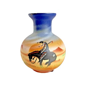 Ceramica vintage 1999 Navajo "Fine del Sentiero" dipinta a mano Cedro Mesa - Foto 1 di 11