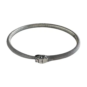 Ouroboros Serpents Bracelet Handcrafted Alloy Jewelry Fashion Snake Shaped - Picture 1 of 8