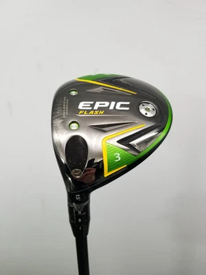 LEFTY 2019 CALLAWAY EPIC FLASH 3 WOOD 15* XSTIFF MITSU TENSEI BLUE +HC VERYGOOD - Image 1 of 4