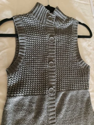 Colete de malha vintage BONGO GRANDE cinza robusto comprimento do quadril - Imagem 1 de 4