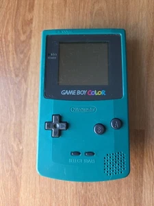 Nintendo Game Boy Color Console CGB-001 - Teal Blue - Different Battery Cover - Picture 1 of 5